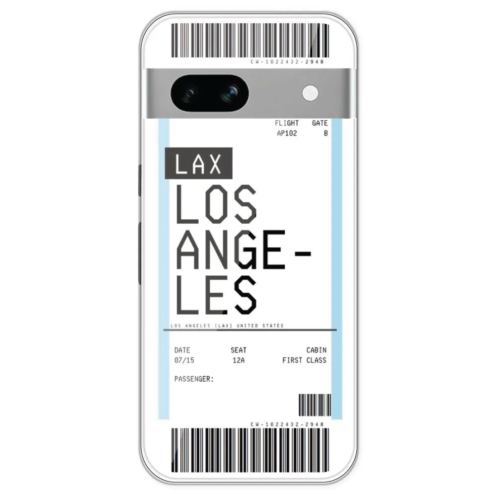 Los Angeles Ticket - Clear Printed Silicone Case For Google Pixel 7A