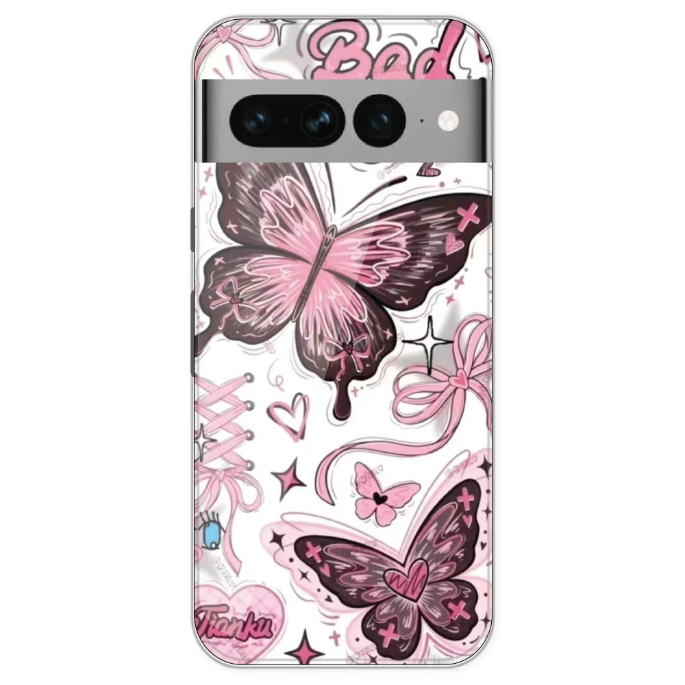 Bad Girl Butterfly - Printed Silicone Case For Google Pixel 7 Pro