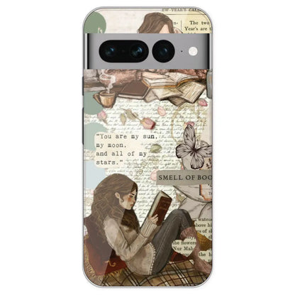 Book Collage - Printed Silicone Case For Google Pixel 7 Pro