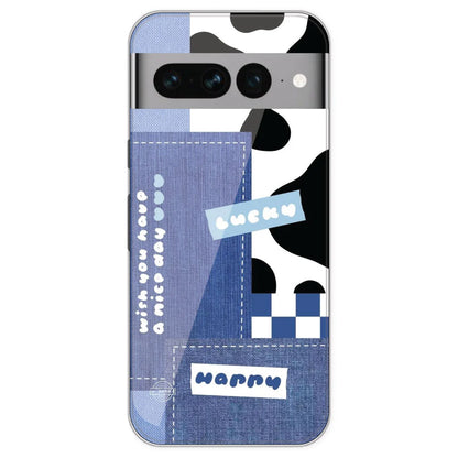 Cow Print Collage - Printed Silicone Case For Google Pixel 7 Pro