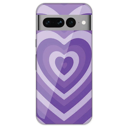 Purple Hearts - Printed Silicone Case For Google Pixel 7 Pro