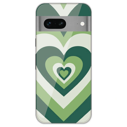 Dark Green Hearts - Printed Silicone Case For Google Pixel 7
