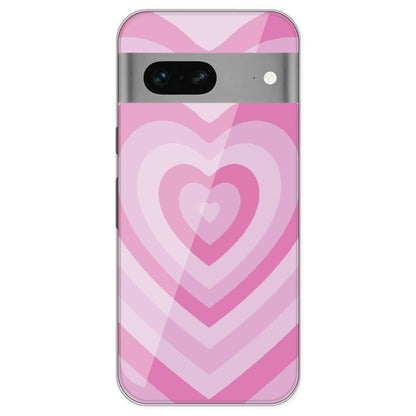 Pink Hearts - Printed Silicone Case For Google Pixel 7