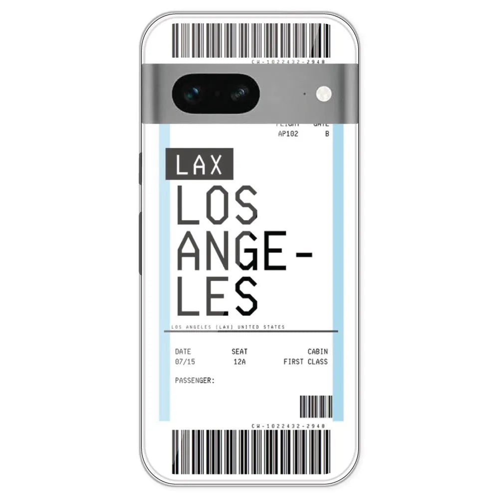 Los Angeles Ticket - Clear Printed Silicone Case For Google Pixel 7