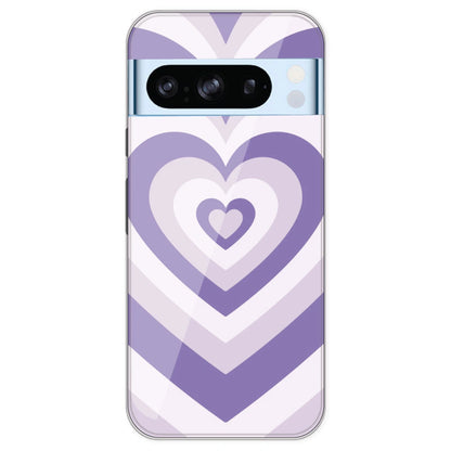 Dark Purple Hearts - Printed Silicone Case For Google Pixel 8 Pro