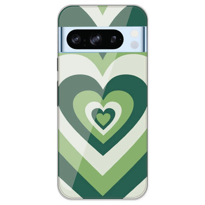Dark Green Hearts - Printed Silicone Case For Google Pixel 8 Pro