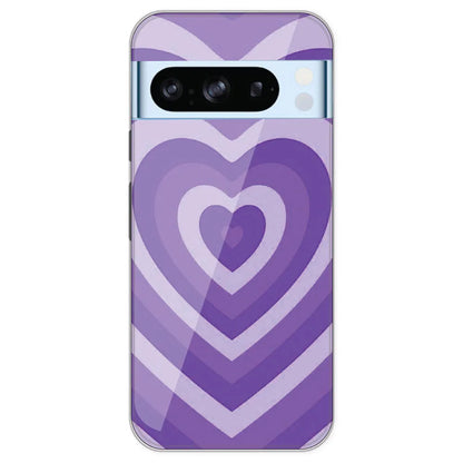Purple Hearts - Printed Silicone Case For Google Pixel 8 Pro