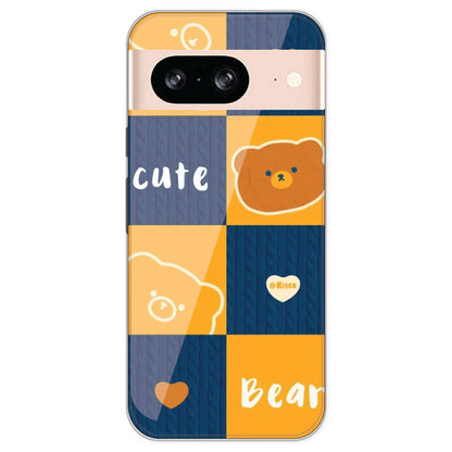Cute Bear Collage - Printed Silicone Case For Google Pixel 8
