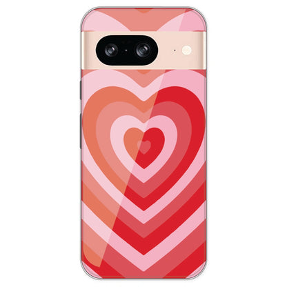 Red Hearts - Printed Silicone Case For Google Pixel 8