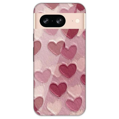 Pastel Hearts Love - Printed Silicone Case For Google Pixel 8