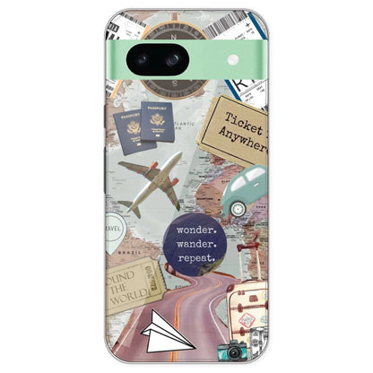 Travel Collage - Printed Silicone Case For Google Pixel 8A