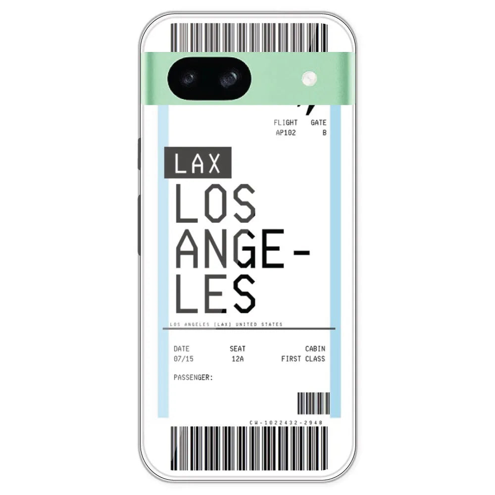 Los Angeles Ticket - Clear Printed Silicone Case For Google Pixel 8A