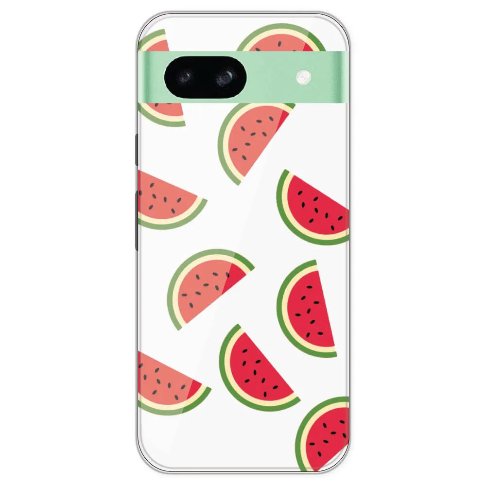 Watermelons - Clear Printed Silicone Case For Google Pixel 8A