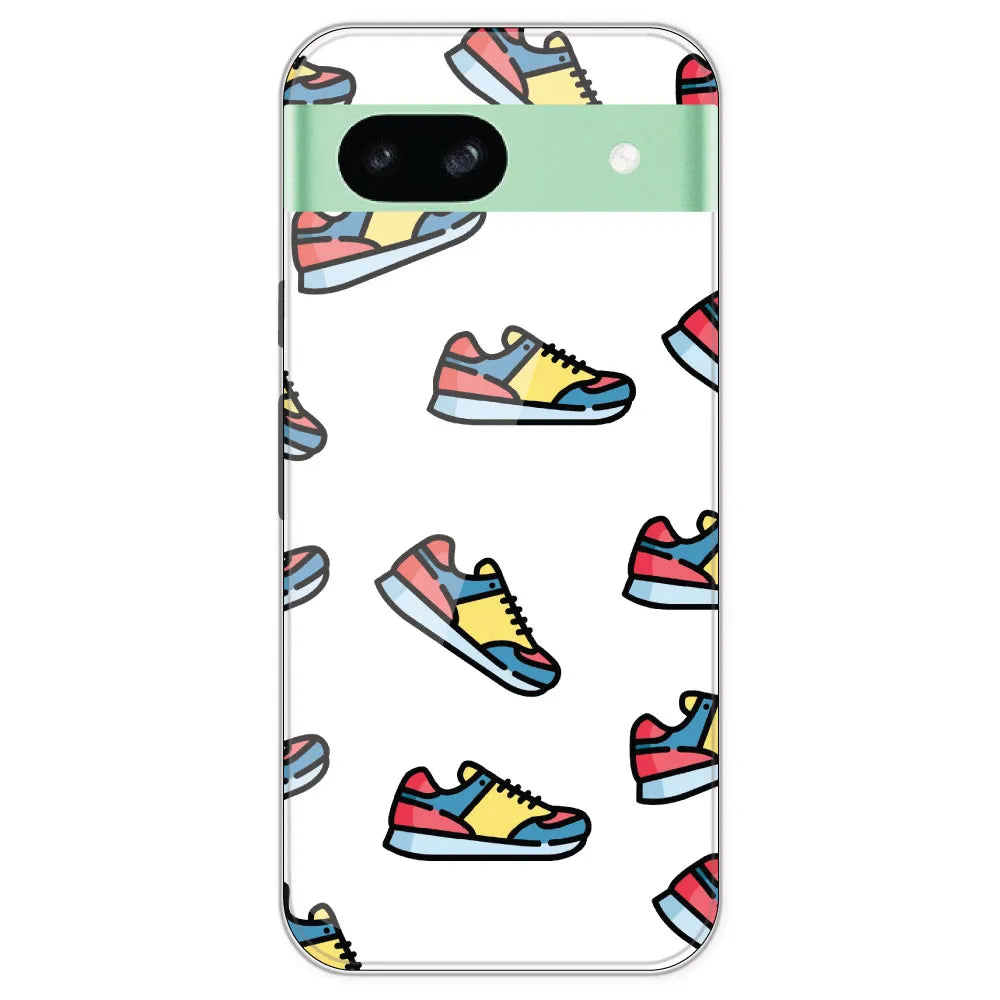 Sneakers - Clear Printed Silicone Case For Google Pixel 8A