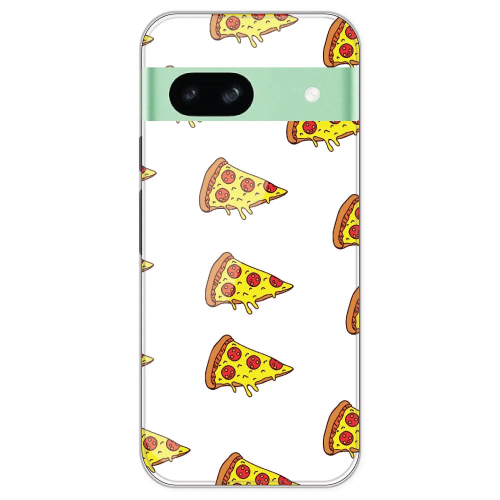 Pizza - Clear Printed Silicone Case For Google Pixel 8A