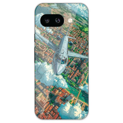 Flying Over City - Printed Silicone Case For Google Pixel 9A