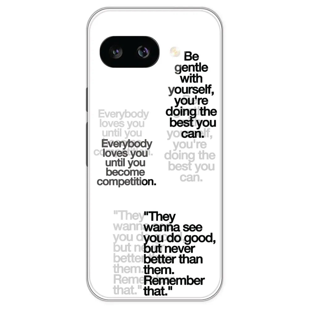 Motivational Quotes - Clear Printed Silicone Case For Google Pixel 9A