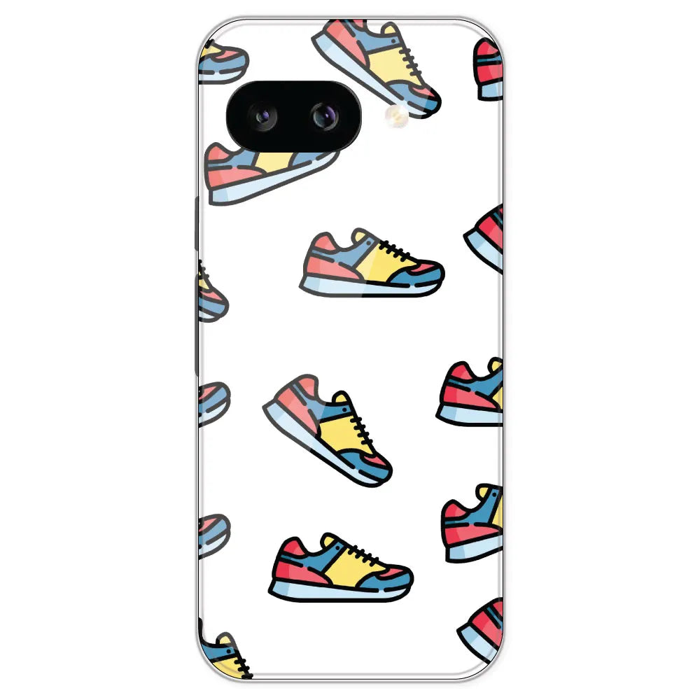 Sneakers - Clear Printed Silicone Case For Google Pixel 9A