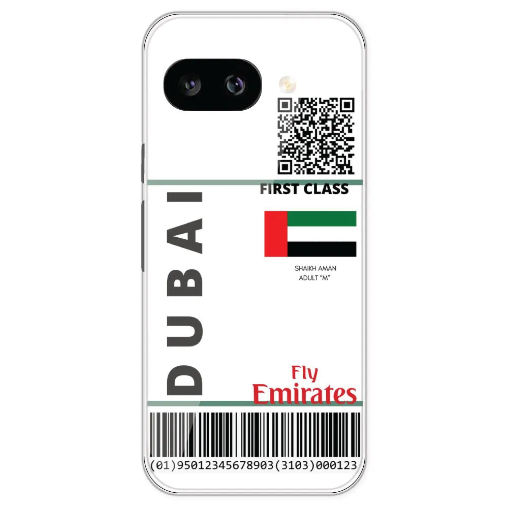 Dubai Ticket - Clear Printed Silicone Case For Google Pixel 9A
