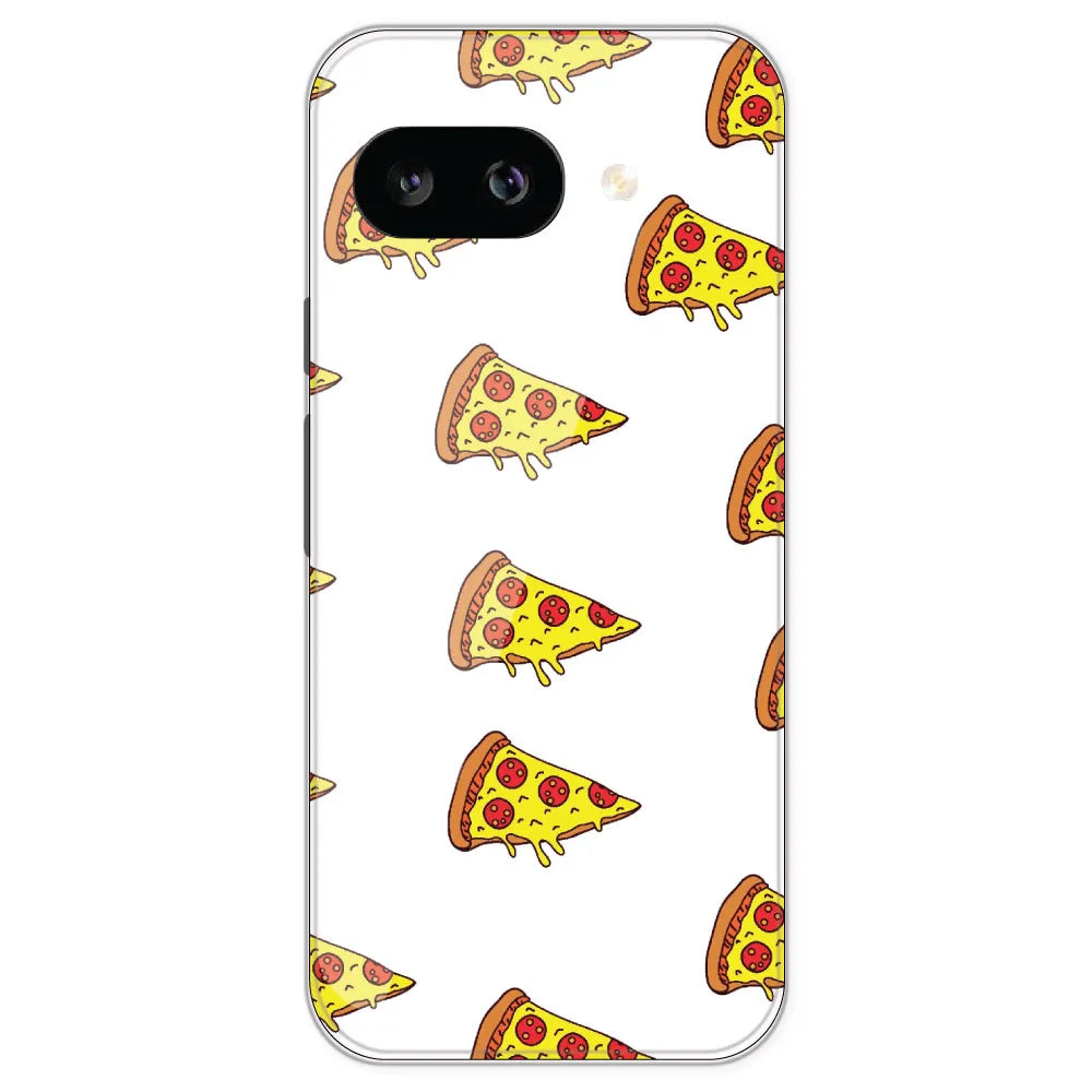 Pizza - Clear Printed Silicone Case For Google Pixel 9A