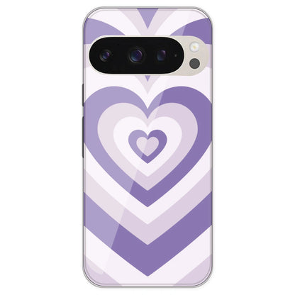 Dark Purple Hearts - Printed Silicone Case For Google Pixel 9 Pro