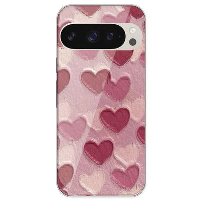 Pastel Hearts Love - Printed Silicone Case For Google Pixel 9 Pro