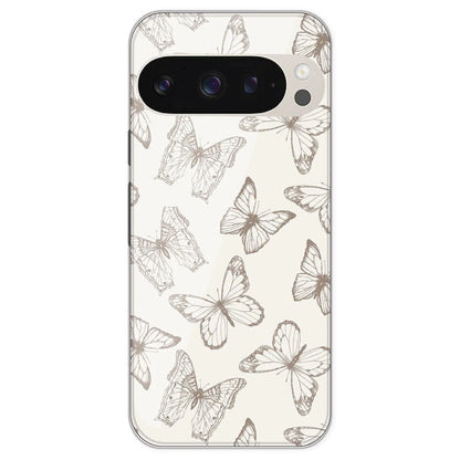White Butterflies - Printed Silicone Case For Google Pixel 9 Pro