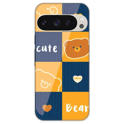 Cute Bear Collage - Printed Silicone Case For Google Pixel 9 Pro