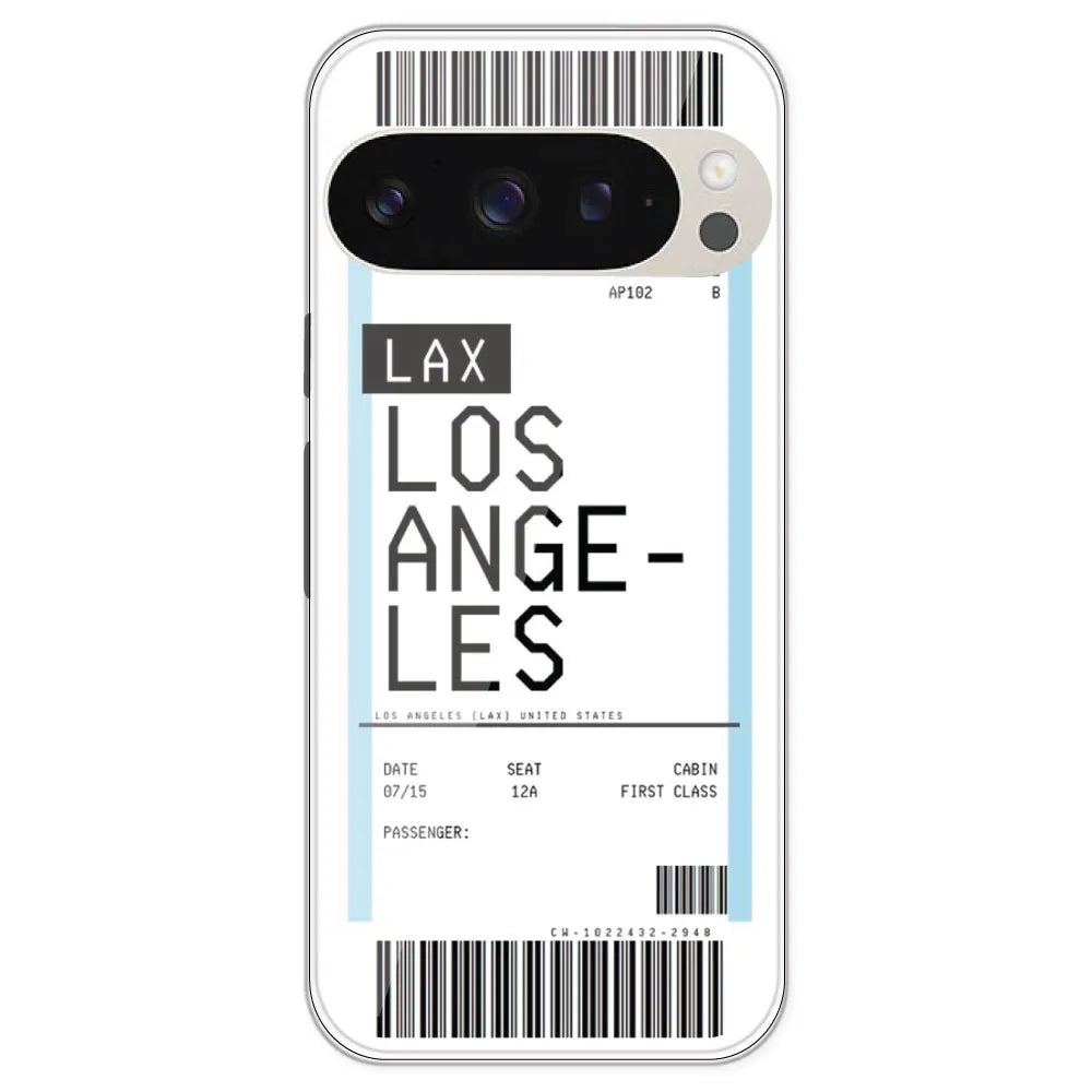 Los Angeles Ticket - Clear Printed Silicone Case For Google Pixel 9 Pro