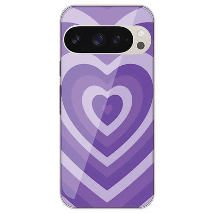 Purple Hearts - Printed Silicone Case For Google Pixel 9 Pro