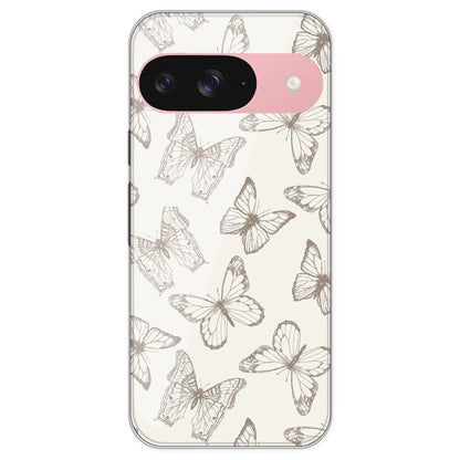White Butterflies - Printed Silicone Case For Google Pixel 9
