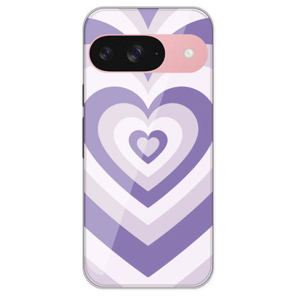 Dark Purple Hearts - Printed Silicone Case For Google Pixel 9