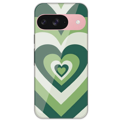 Dark Green Hearts - Printed Silicone Case For Google Pixel 9