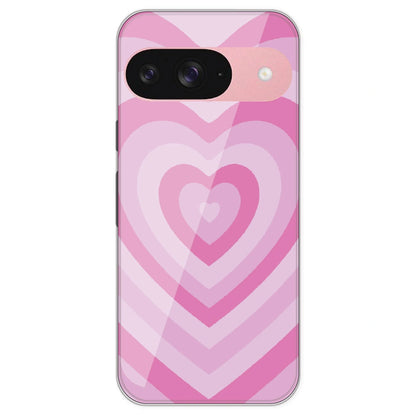 Pink Hearts - Printed Silicone Case For Google Pixel 9