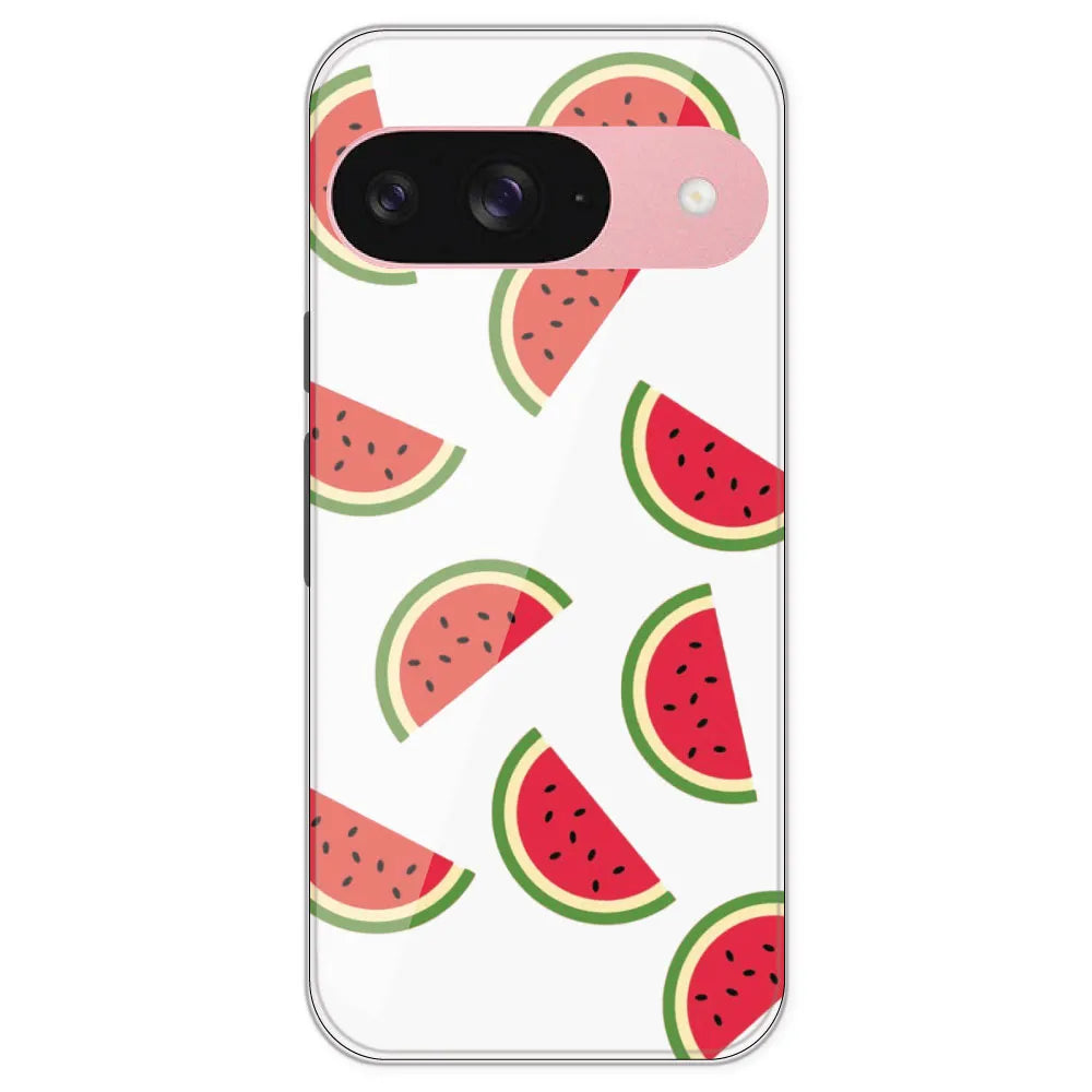 Watermelons - Clear Printed Silicone Case For Google Pixel 9