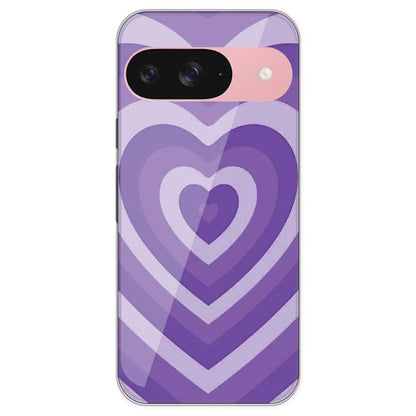 Purple Hearts - Printed Silicone Case For Google Pixel 9