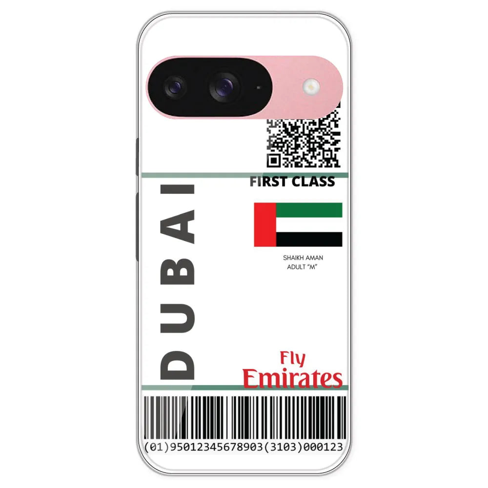 Dubai Ticket - Clear Printed Silicone Case For Google Pixel 9