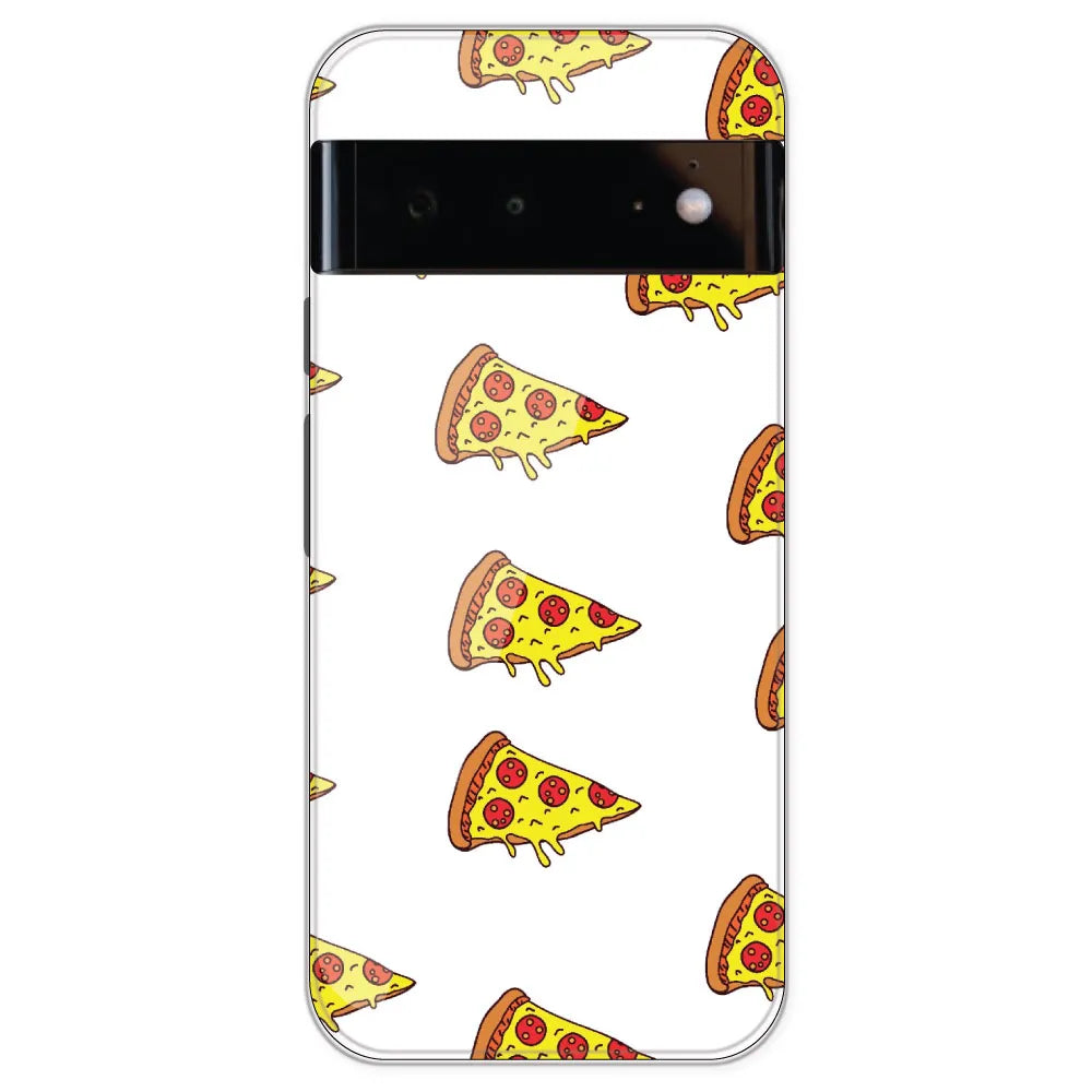 Pizza - Clear Printed Silicone Case For Google Pixel 7