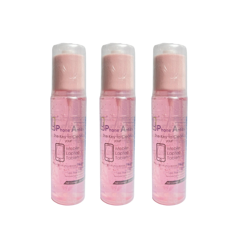 Mobile Screen Cleaning Gel With Microfiber Cloth- Wild Rose