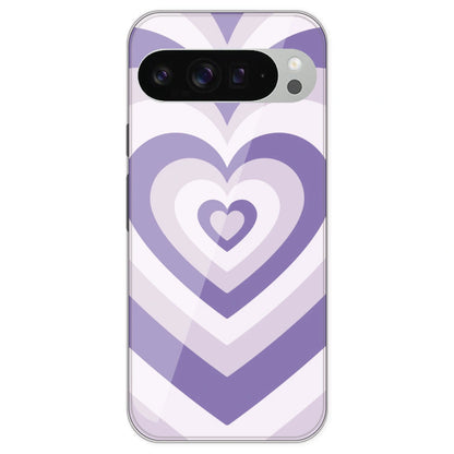 Dark Purple Hearts - Printed Silicone Case For Google Pixel 9 Pro XL