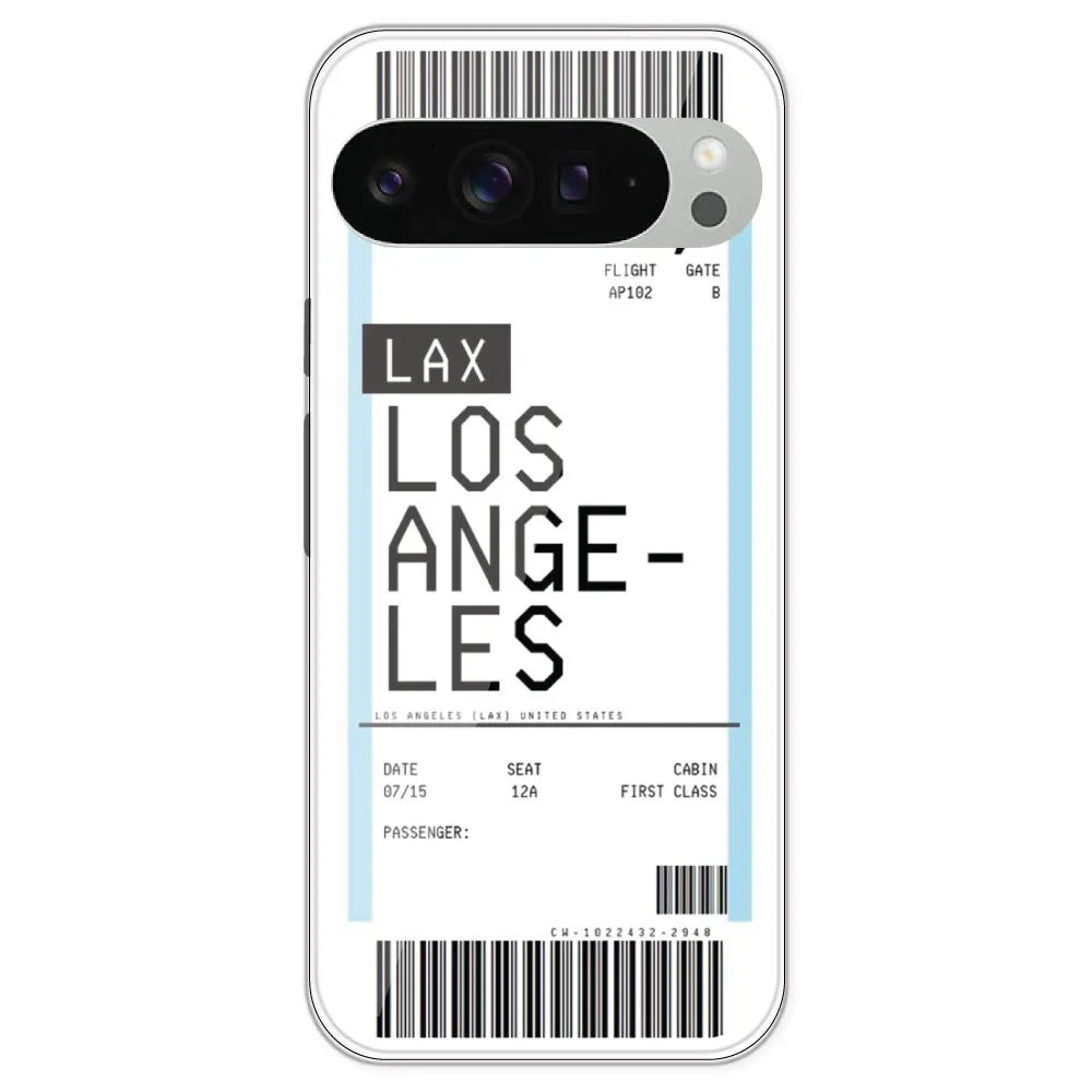 Los Angeles Ticket - Clear Printed Silicone Case For Google Pixel 9 Pro XL