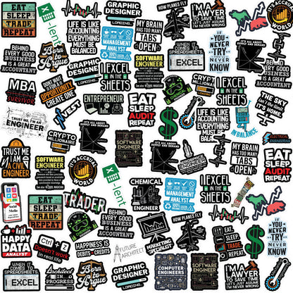 Professional Sticker Bundle – 47 Waterproof Aesthetic Stickers