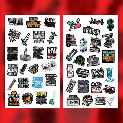 Professional Sticker Bundle – 47 Waterproof Aesthetic Stickers
