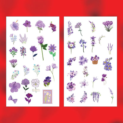 Purple Sticker Bundle – 46 Waterproof Aesthetic Stickers