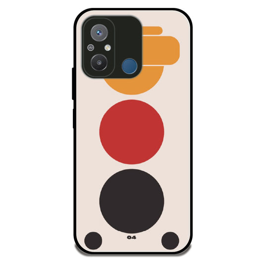 Geometric Circles - Glossy Metal Silicone Case For Redmi Models