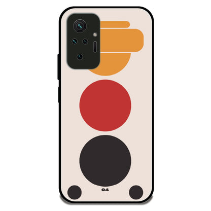 Geometric Circles - Glossy Metal Silicone Case For Redmi Models