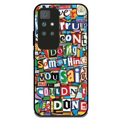 Alphabetical Collage - Glossy Metal Silicone Case For Redmi Models