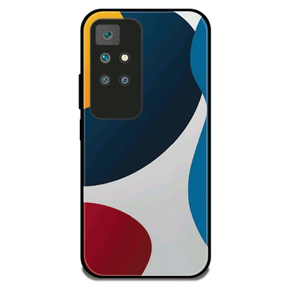 Flowing Shapes - Glossy Metal Silicone Case For Redmi Models