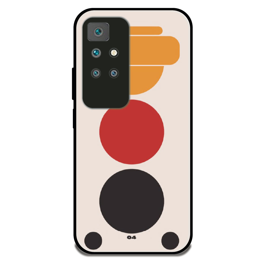 Geometric Circles - Glossy Metal Silicone Case For Redmi Models