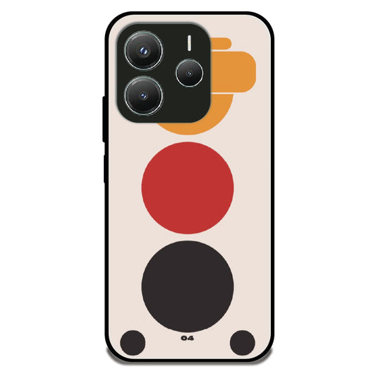 Geometric Circles - Glossy Metal Silicone Case For Redmi Models